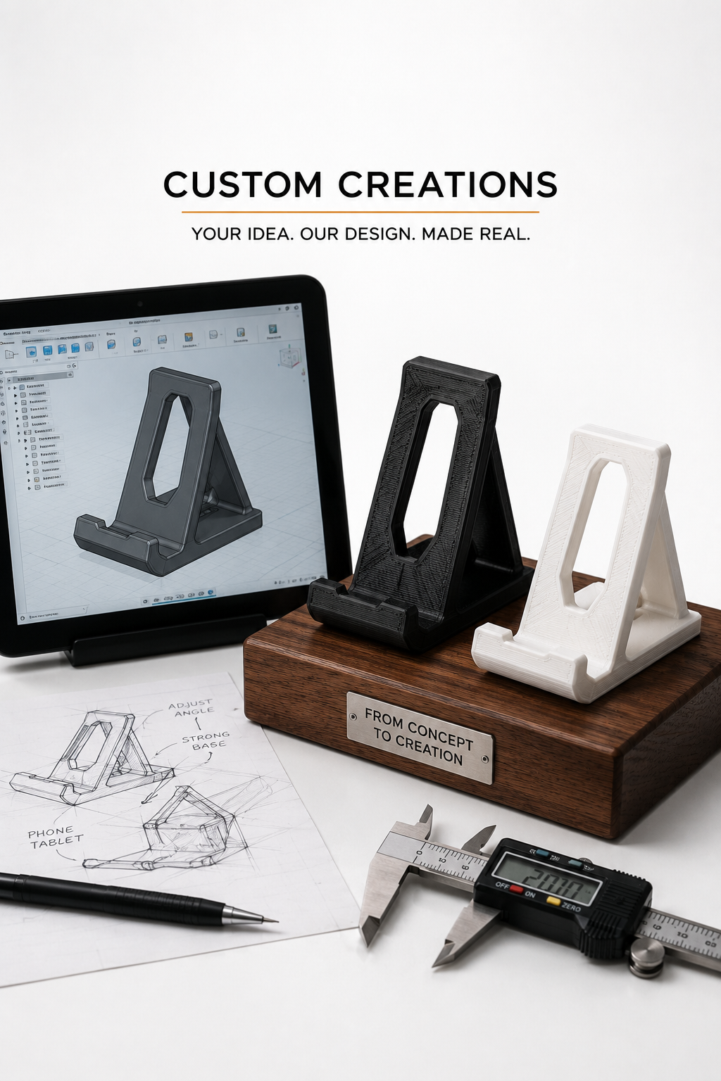 Custom 3D printed creations
